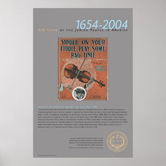 Iddle on your fiddle.., Sheet music, 1909 Poster