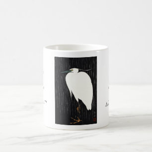 Ide Gakusui White Heron Rain ukiyo-e japanese Kaffeetasse