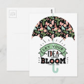 Idea Bloom Umbrella Postkarte (Vorne/Hinten)