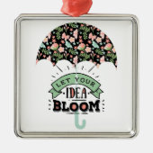 Idea Bloom Umbrella Silbernes Ornament (Vorne)