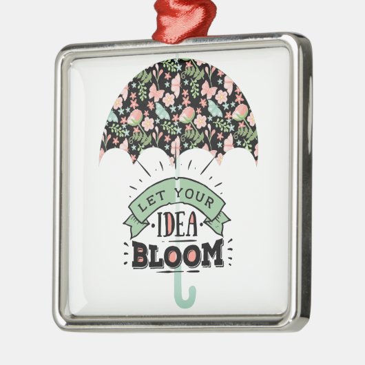Idea Bloom Umbrella Silbernes Ornament (Links)