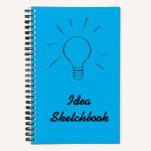 Idea Blue Sketchbook Notebook Notizblock (Vorderseite)