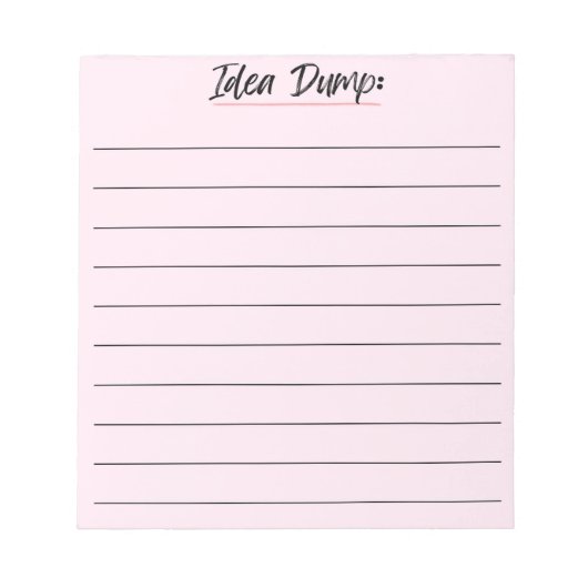 Idea Dump Notepad - Abklingideen Notizblock (Vorderseite)