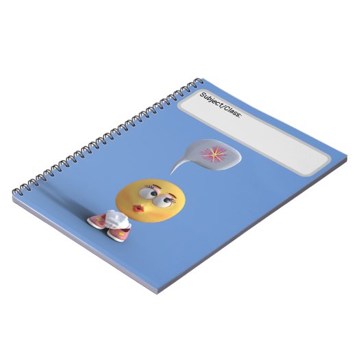 "Idea Emoji" (Blue) Notebook Notizblock (Linke Seite)