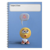 "Idea Emoji" (Blue) Notebook Notizblock (Vorderseite)