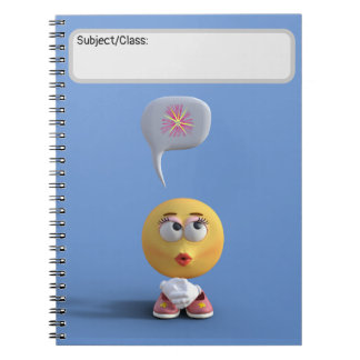 "Idea Emoji" (Blue) Notebook Notizblock