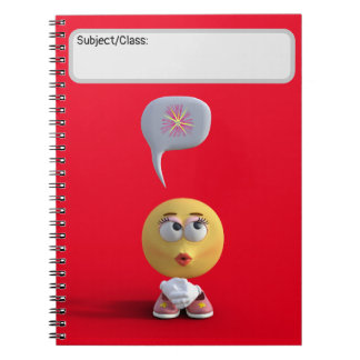 "Idea Emoji" (Rot) Notebook Notizblock