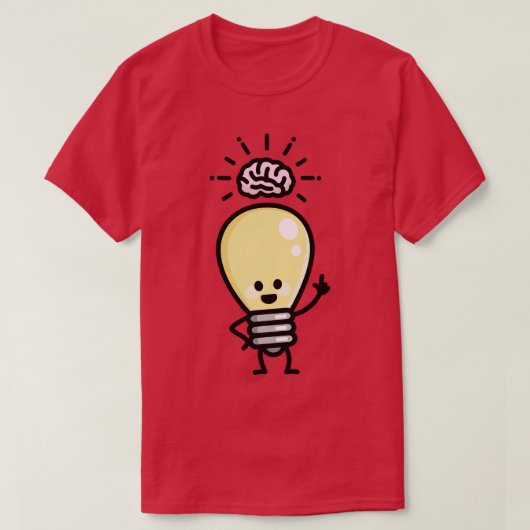 Idea kreativen Genie Glühbirne Gehirn Kreativität T-Shirt (Design vorne)