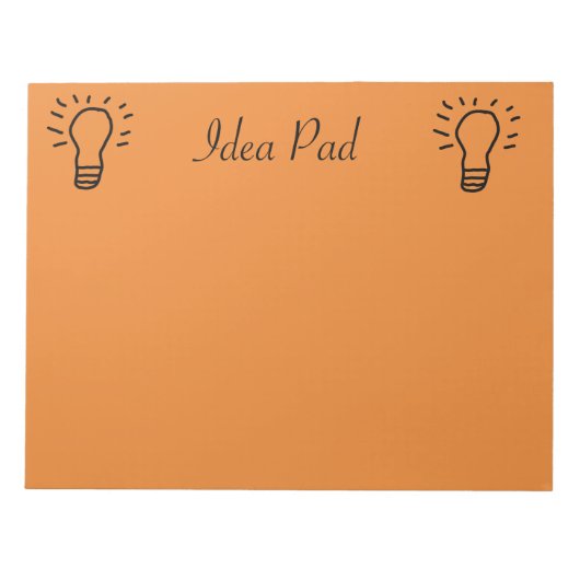 Idea Pad Orange Notizblock (Vorderseite)