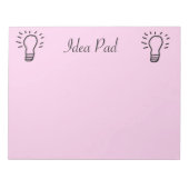Idea Pad Pink Notizblock (Vorderseite)