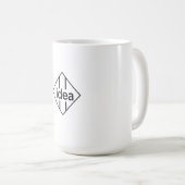 IDEA-Schriftzug-Design Kaffeetasse (VorderseiteRechts)
