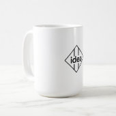 IDEA-Schriftzug-Design Kaffeetasse (Vorderseite Links)
