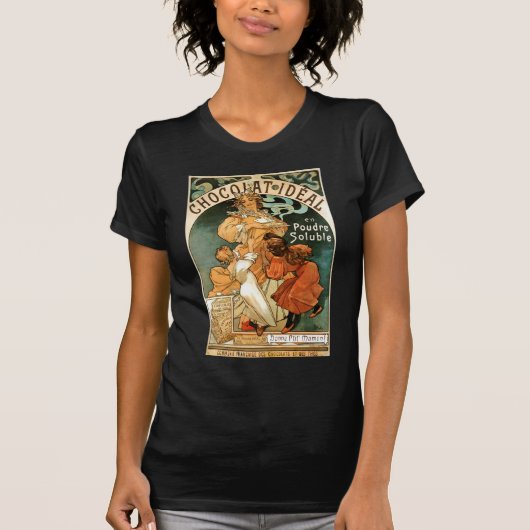 Ideal Alphonse (Alfons) Mucha Chocolat T-Shirt (Vorderseite)