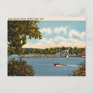 Ideal Beach Resort, Shafer Lake, Indiana Postkarte