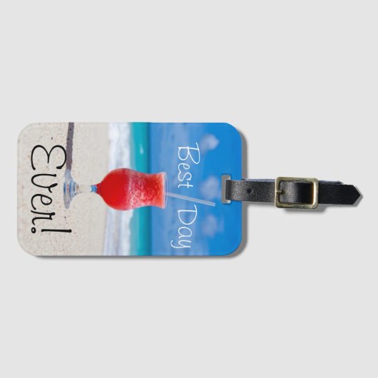 Ideal Beach Vacation Gepäckanhänger (Vorderseite (Horizontal))