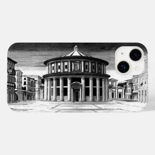 IDEAL CITY Renaissance Architecture Black White Case-Mate iPhone Hülle (Rückseite (Horizontal))