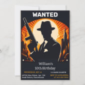 Ideal Erwachsene Kinder 90er Junge Retro Mafia 10. Einladung (Vorderseite)