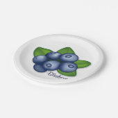 Ideal für Blueberry Pie Party Pappteller (Schrägansicht)