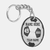 Ideal für ein Personalisiertes Fußballteam Schlüsselanhänger (Vorderseite links)