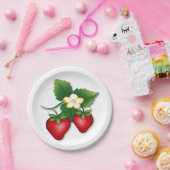 Ideal für Erdbeerkuchen oder Erdbeerkuchen Pappteller (Party)