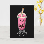 Ideal für mich boba Perltee kawaii schwarz Karte (Gelbe Blume)
