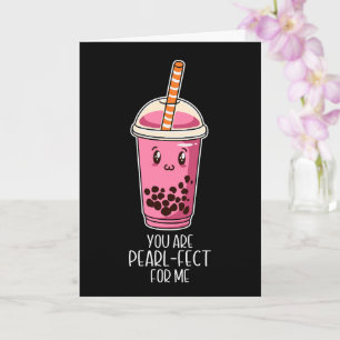 Ideal für mich boba Perltee kawaii schwarz Karte