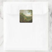 Ideal Landschaft, 1776 Quadratischer Aufkleber (Tasche)
