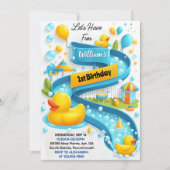 Ideal Splash Bubbles Summer Duck Foam 1. Geburtsta Einladung (Vorderseite)