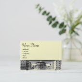 IDEALE STADT, glänzendes platinisches Papier, silb Visitenkarte (Stehend Vorderseite)