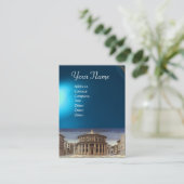 IDEALE STADT , leuchtend blaues Saphir Visitenkarte (Stehend Vorderseite)
