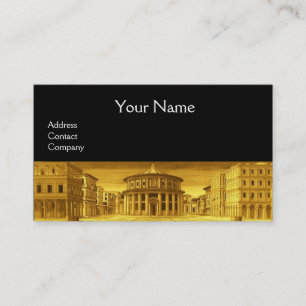 IDEALE STADT, Renaissance-Architektur, Gold Black Visitenkarte