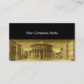 IDEALE STADT, Renaissance-Architektur, Gold Black Visitenkarte (Rückseite)