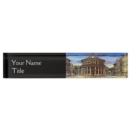 IDEALE STADT, Renaissance-Architektur Namensplakette (Vorderseite)