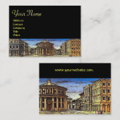 IDEALE STADT, schwarz Visitenkarte (Vorne/Hinten)