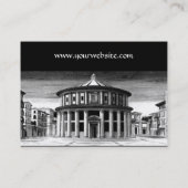 IDEALE STADTRENAISSANCE ARCHITEKTUR Schwarz-weiß Visitenkarte (Rückseite)