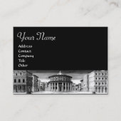 IDEALE STADTRENAISSANCE ARCHITEKTUR Schwarz-weiß Visitenkarte (Vorderseite)