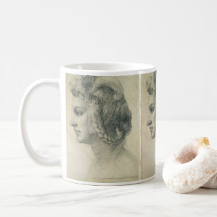 Idealer Frauenkopf von Michelangelo Kaffeetasse