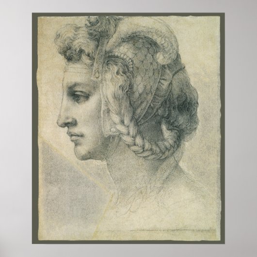 Idealer Leiter einer Frau von Michelangelo Poster (Vorne)