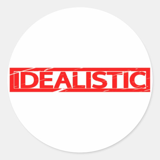 Idealistische Briefmarke Runder Aufkleber (Vorderseite)