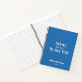Ideas by the Tide, Beach Notes, Blue Custom Name Notizblock (Innenseite)
