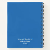 Ideas by the Tide, Beach Notes, Blue Custom Name Notizblock (Rückseite)