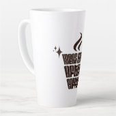 Ideas Come After Coffee – Trendy Vertical Milchtasse (Linke Ecke)