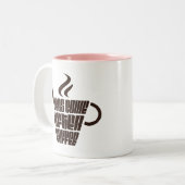 Ideas Come After Coffee – Trendy Vertical  Zweifarbige Tasse (Vorderseite Links)