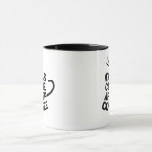 "Ideas Come After Coffee" Typographic Mug Tasse (Zentrum)