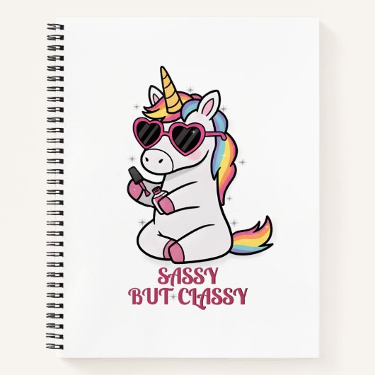 Ideas with Attitude - Glam & Sassy Unicorn Notizblock (Vorderseite)