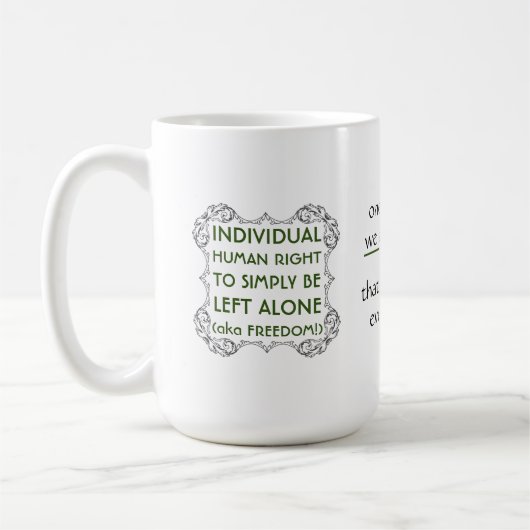 Idee der Freiheit Kaffeetasse (Links)