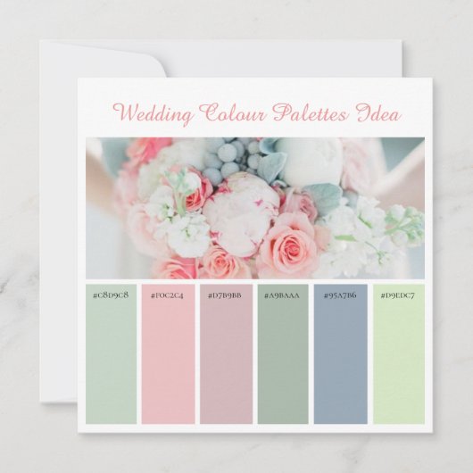 Idee für Hochzeitsfarbenpaletten Einladung (Vorderseite)