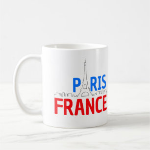 Idee für Paris France, Baguette, Eiffel, Psg Kaffeetasse
