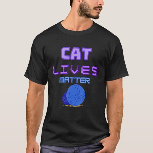 Idee Katze Lebt T-Shirt (Vorderseite)
