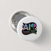 Ideen der künstlichen Intelligenz Neon Graphic Button (Vorne & Hinten)
